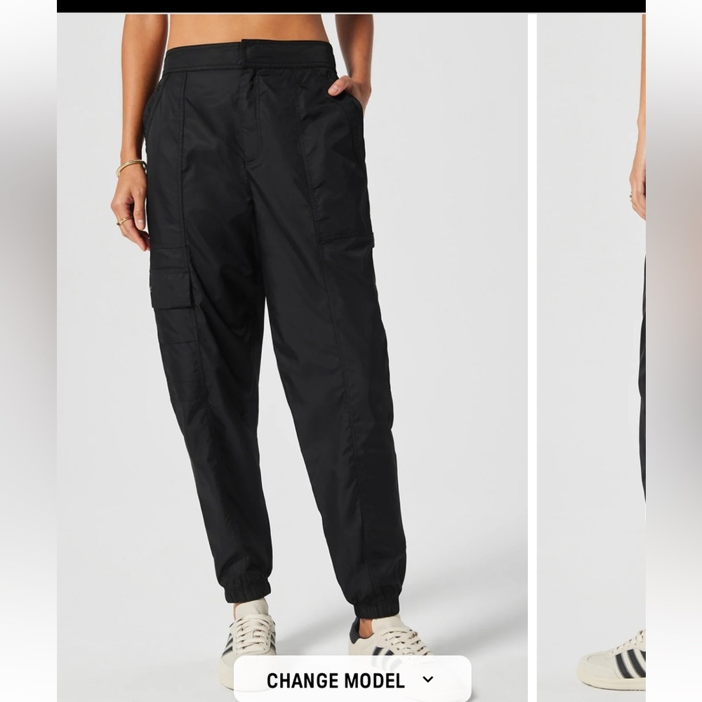 Fabletics NWT Black Cargo Joggers Size XXS